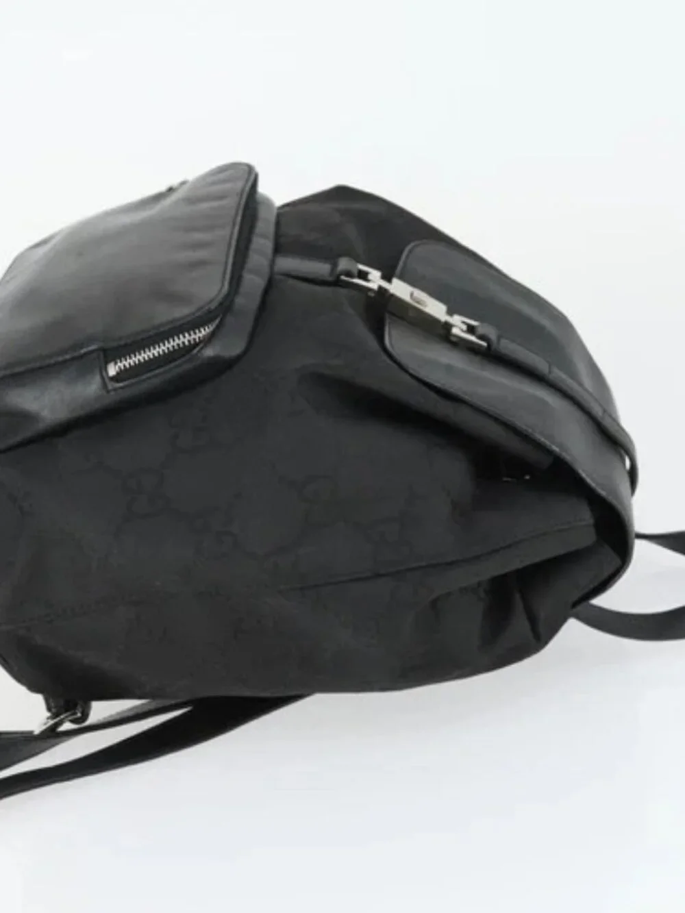 GUCCI GG Canvas Backpack Black Silver 003 0245 Auth ep12708 - Picture 3 of 16